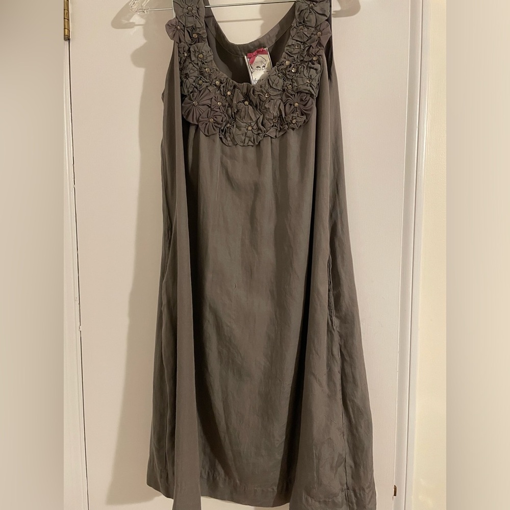 Yoana Buraschi grey beautiful silk blend dress